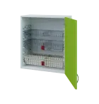 MBH - 65D horní skříňka boxová, 1-dveřová, pravá, 770x654x440, korpus bílý, dvířko jarní zeleň